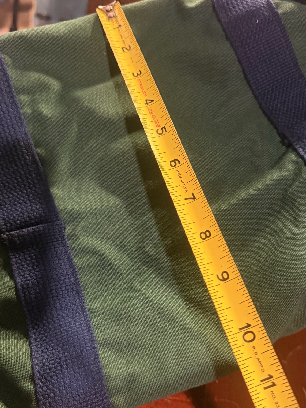 Vintage Rolex Duffle Bag Canvas Promotional Travel Gym Green W/ Blue Trim Strap - Picture 12 of 12